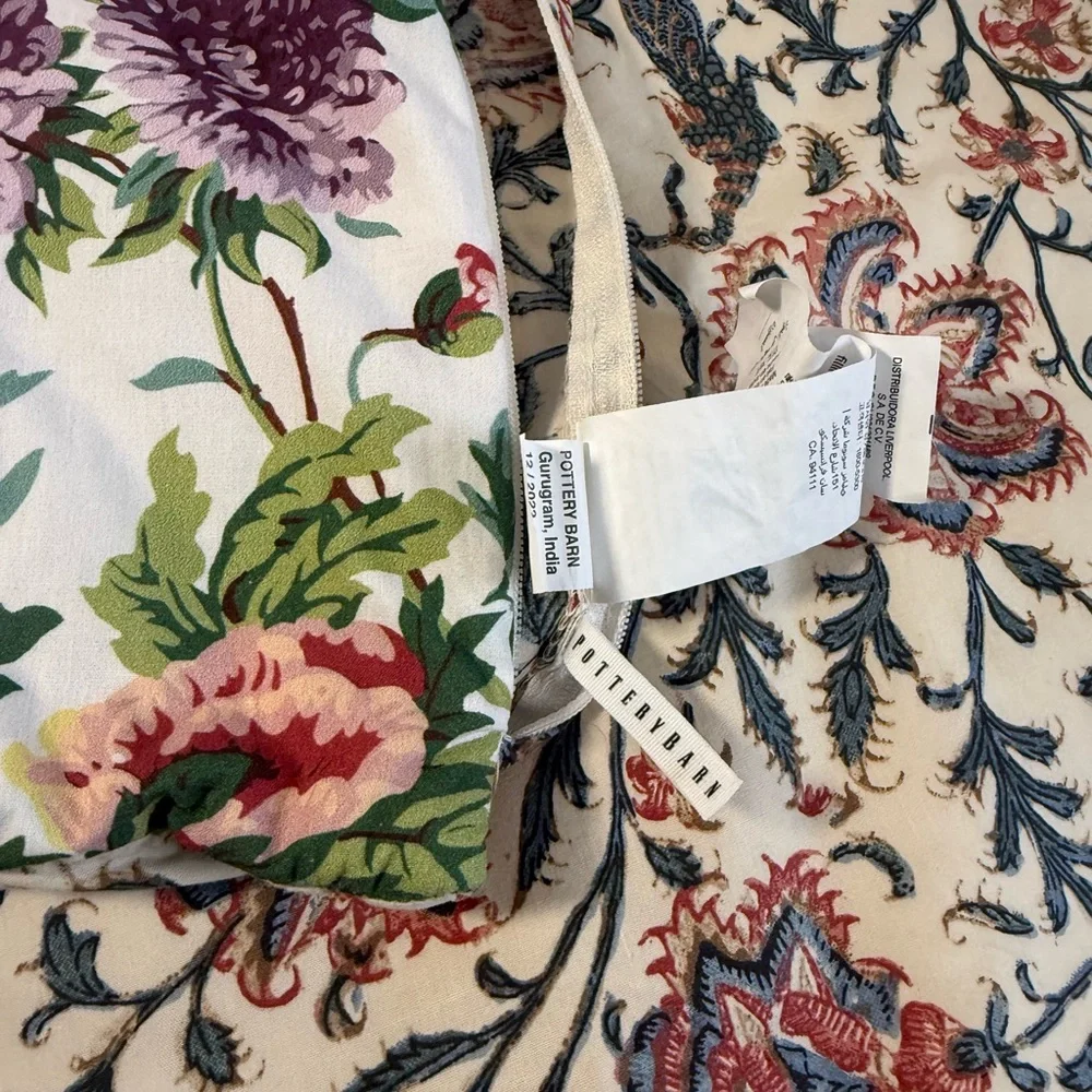 Pottery Barn reversible  Quilted Pillow‎ Cover Sham Eloise Garden  25x25